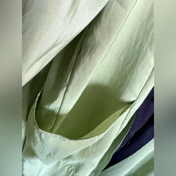 EUC Long Rain Hooded Jacket Reversible Black & Lime Green Coat - Women’s XL XXL - Picture 10 of 13